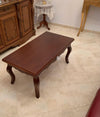 MOBILI 2G - TAVOLINO RETTANGOLARE CLASSICO LEGNO TINTA NOCE L.100 P.50 H.45 (549)