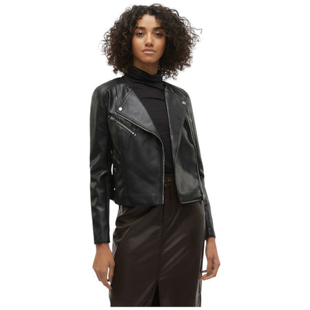 Vero Moda giacca ecopelle nera Riley 10302441