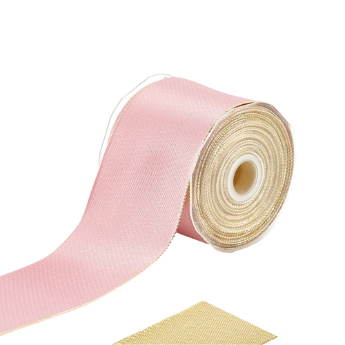 Nastro Classico bicolor retro oro 60 mm x 10 mt per decorazioni e confezioni natalizie