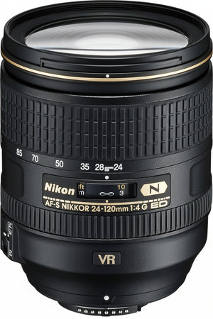 Nikon Obiettivo Nikkor AF-S 24-120 mm f/4G ED VR, Nero [Versione EU]