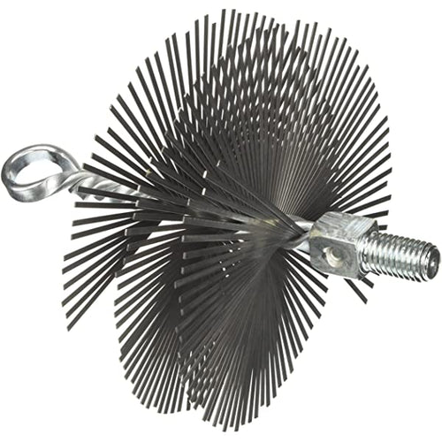 Scovolo in acciaio tondo per spazza camini tipo professionale, pulizia canne fumarie.