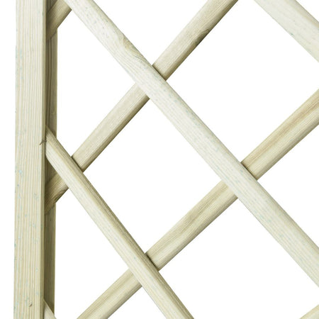 Pannello grigliato "Lasa" Onda in legno di pino naturale con barriera per recinzioni giardino e terrazzo