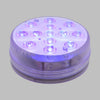 Disco sommergibile con led a luce RGB multicolore Ø8,5cm a batterie