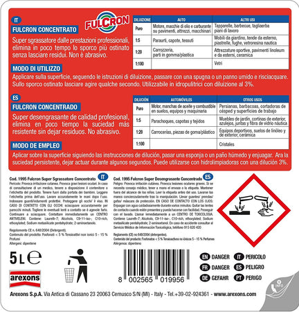 Sgrassatore concentrato "Fulcron" detergente universale per sporco ostinato
