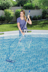 Kit di pulizia per piscina da 279 cm con spazzola aspirafango e retino