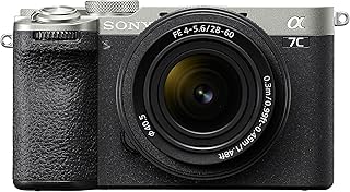 Sony Alpha 7C II Full Frame System Camera with 28-60mm Lens - 33MP, Real-time Auto Focus, 10Fps, 4K Video, Tilting Touchscreen, Compact & Lightweight (Silver/Black)