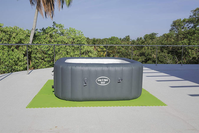 Tappetino di basamento protezione per il fondo della piscina e spa 9 mattonelle 79 x 79 cm