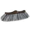 Scopa Pavoncella con setole piumate in PVC, Con assicella semi espanso verniciata