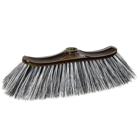 Scopa "Pavoncella" con setole piumate in PVC, Con assicella semi espanso verniciata