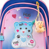 Zaino Coccolotti Love Azzurro Con Coccolotto in Omaggio Colourbook - Zaino Scuola Coccolotti, Schienale Ergonomico Imbottito, Spallacci Regolabli, Dimensioni 44x34x17, 25 litri