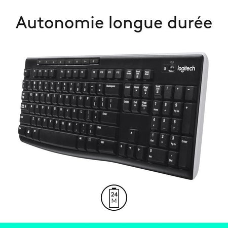 Tastiera wireless LOGITECH K270 - Azerty - PC / Mac - Nera