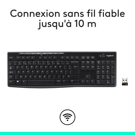 Tastiera wireless LOGITECH K270 - Azerty - PC / Mac - Nera