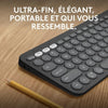 LOGITECH - Tastiera wireless - Pebble Keys 2 M380s - Bluetooth - Pulsante Easy-Switch - Grafite - (920-011803)