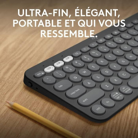 LOGITECH - Tastiera wireless - Pebble Keys 2 M380s - Bluetooth - Pulsante Easy-Switch - Grafite - (920-011803)