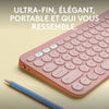 LOGITECH - Tastiera wireless - Pebble Keys 2 M380s - Bluetooth - Pulsante Easy-Switch - Rosa - (920-011805)