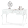 MOBILI 2G - SCRIVANIA ARTE POVERA 3 CASSETTI LEGNO BIANCO 130x75x80 (1354)