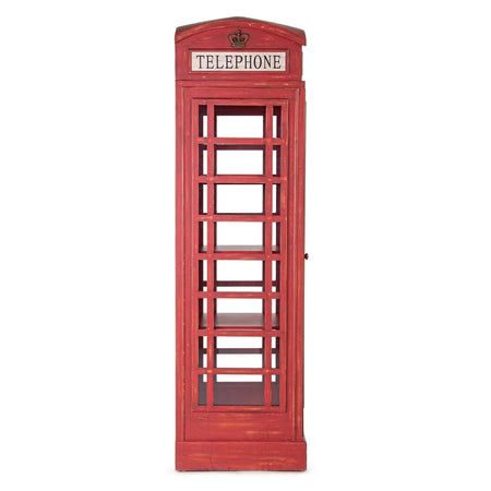 Libreria cabina telefonica Inglese, Mobile londinese con vetri laterali
