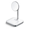 Satechi ST-WMCS2M Caricabatterie per dispositivi mobili Cuffie, Smartphone Argento, Bianco USB Carica wireless Interno (Satechi Magnetic 2-in-1 Wireless Charg)