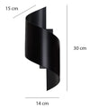 Applique Moderna 1 Luce Spiner A Fascia In Acciaio Nero
