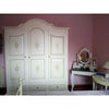 Armadio classico 3 porte bianco filo verde legno 185X62X220 (598)