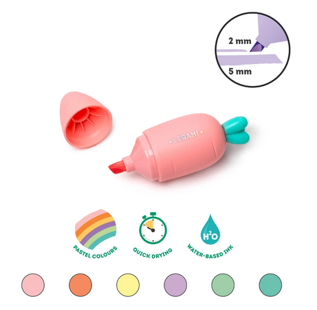 Legami Set di 6 Mini Evidenziatori, Carrate Team