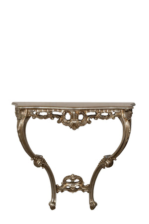 Biscottini CONSOLLE IN LEGNO FINITURA FOGLIA ARGENTO ANTICATO MADE IN ITALY dimensioni