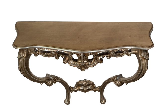 Biscottini CONSOLLE IN LEGNO FINITURA FOGLIA ARGENTO ANTICATO MADE IN ITALY dimensioni