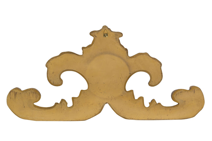 Biscottini Sopraporta in legno finitura foglia oro anticato Made in Italy