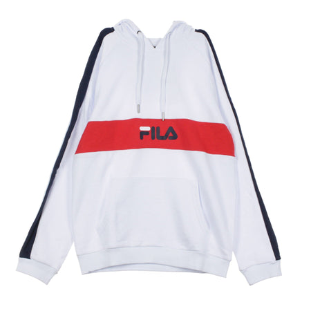 FILA Felpa Leggera Cappuccio Uomo Jeremy Bright White/black Iris/true Red da uomo