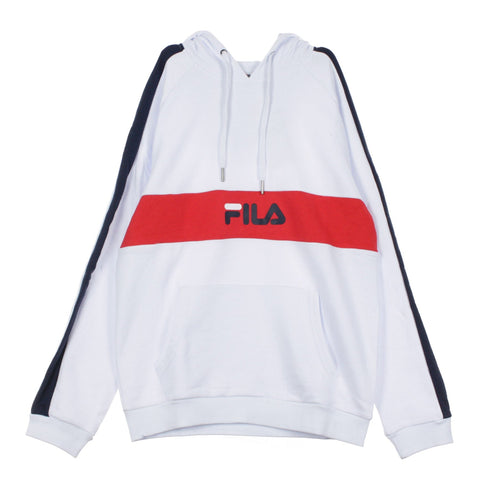 FILA Felpa Leggera Cappuccio Uomo Jeremy Bright White/black Iris/true Red da uomo