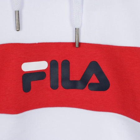 FILA Felpa Leggera Cappuccio Uomo Jeremy Bright White/black Iris/true Red da uomo