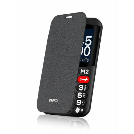 BRONDI AMICO CHIC (NERO) - TELEFONO CELLULARE PER ANZIANI - TASTO SOS - CONTROLLO REMOTO