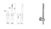 Set doccia G1/2 in acciaio inox 316L con doccetta anticalcare di Tubico Tevere