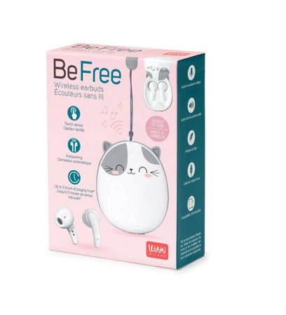 Legami, Auricolari Bluetooth, Cuffie senza Fili wireless Be Free a tema Kitty