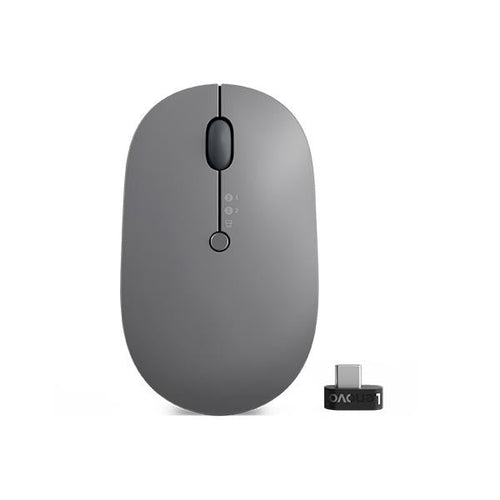 Lenovo Go Multi-Device mouse Ufficio Ambidestro RF senza fili + Bluetooth Ottico 2400 DPI (Lenovo Go Multi-device - Mouse - blue optical - 3 buttons - wireless - 2.4 GHz, Bluetooth 5.0 - USB-C wirele