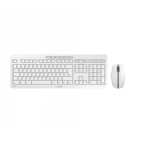 CHERRY Stream Desktop Recharge tastiera Mouse incluso Universale RF Wireless QWERTY Inglese UK Grigio (CHERRYSTREAMDESKTOP - RECHARGEKEYBOARD AND MOUSE SET) - Versione UK