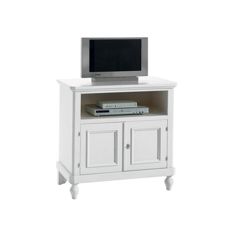 MOBILI 2G - PORTA TV ARTE POVERA 2 ANTE LEGNO BIANCO SPORCO 85x46x80 (6057)