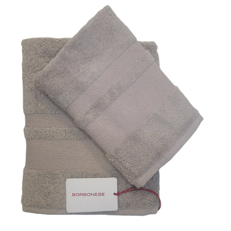 Asciugamani Borbonese Unica: Set  Viso + Ospite, Puro Cotone, Lusso Inconfondibile