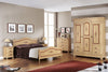 MOBILI 2G -  Cassettiera arte povera 5 cassetti legno shabby avorio rosso 116x51x101 (1422)