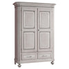 MOBILI 2G - ARMADIO CLASSICO 2 PORTE 2 CASSETTI LEGNO SHABBY TORTORA GRIGIO 135x63X203 (1465)