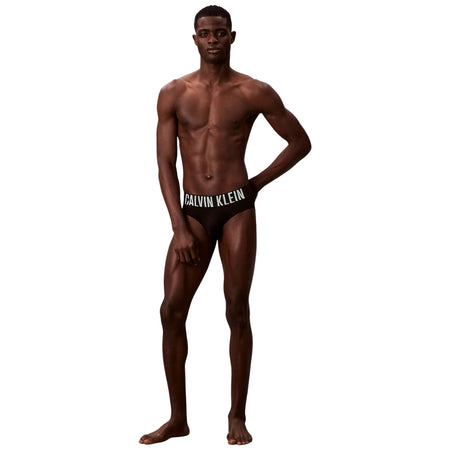 Calvin Klein pack 3 slip neri con fascia alta 000NB3610AZDJ