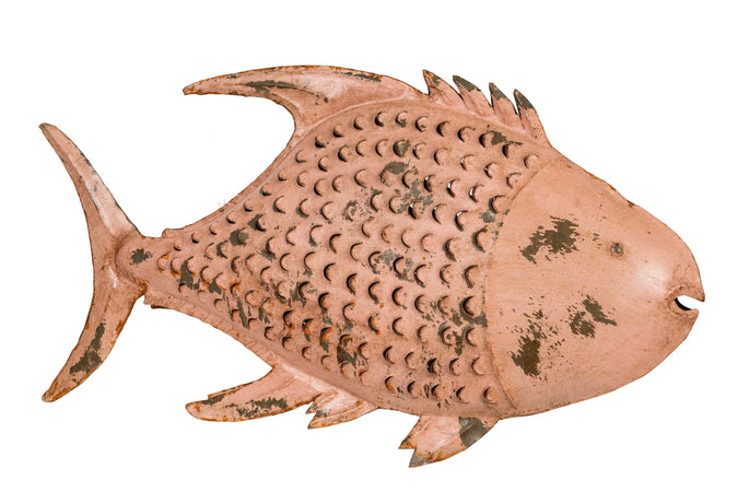 Biscottini Pesce porta candela in ferro dipinto a mano Originale lanterna forma Offerta