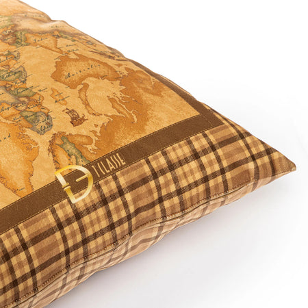 Cuscino D'Arredo In Velluto Geo Tartan Cm. 50X50 Unica Alviero Martini 1A Classe