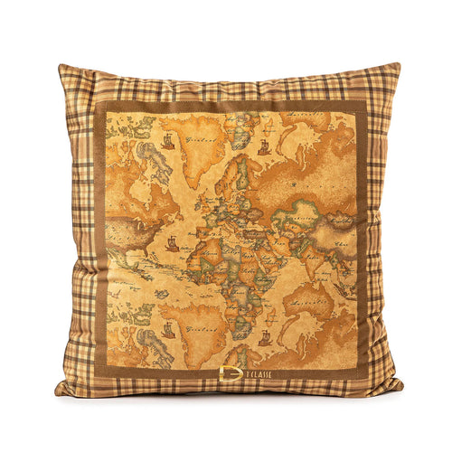Cuscino D'Arredo In Velluto Geo Tartan Cm. 50X50 Unica Alviero Martini 1A Classe