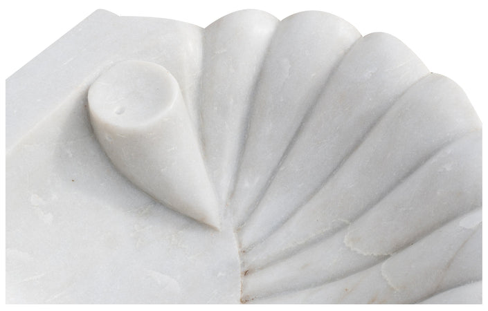 Biscottini Lavandino a conchiglia in marmo bianco L64xPR50xH12 cm