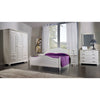 MOBILI 2G - COMO 5 CASSETTI IN LEGNO BIANCO SPAZZOLATO L.118 P.52 H.99 (2214)