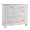 MOBILI 2G - COMO 5 CASSETTI IN LEGNO BIANCO SPAZZOLATO L.118 P.52 H.99 (2214)