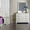 MOBILI 2G - COMO 5 CASSETTI IN LEGNO BIANCO SPAZZOLATO L.118 P.52 H.99 (2214)