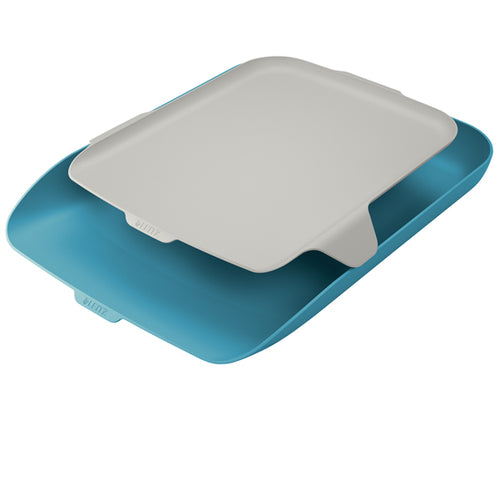 Vaschetta Portacorrispondenza Con Vassoio Organizer Blu Cosy Leitz
