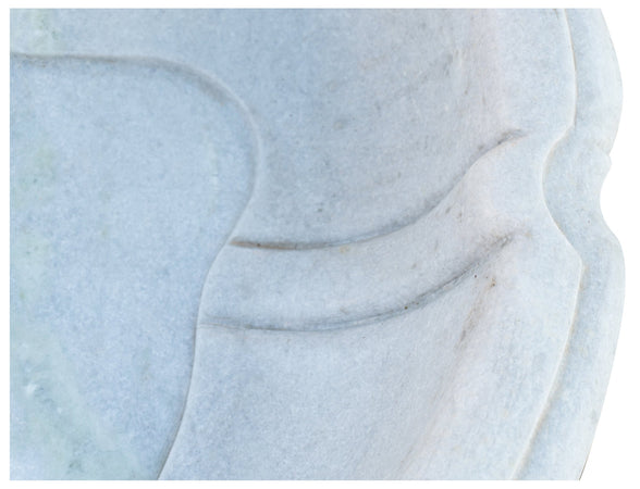 Biscottini Biscottini Vasca Marmo Bianco 80x57x16 Realizzata a Mano Lavandino Esterno